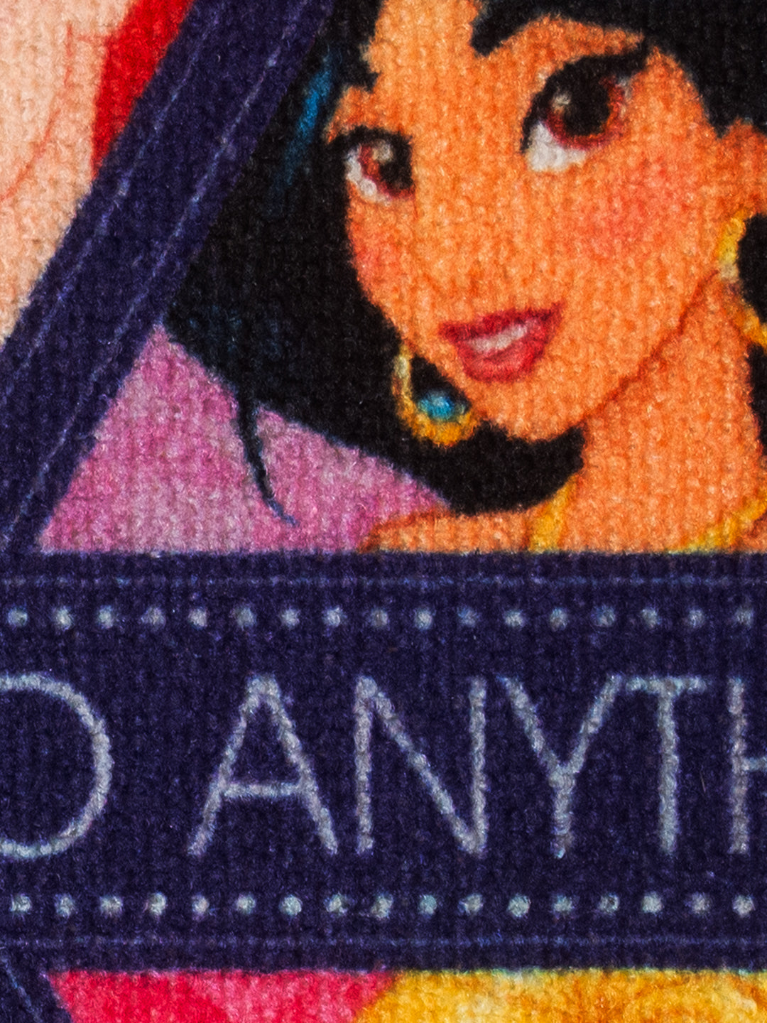 Official Disney Princess printed doormat by Athom Living, pack of 2, premium nylon, anti-skid latex backing, multicolor girls theme, durable kids home mat.