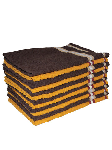 Athom Living Popcorn textured Solid Cotton Hand Towel Multicolor 35x55 cm Set of 12