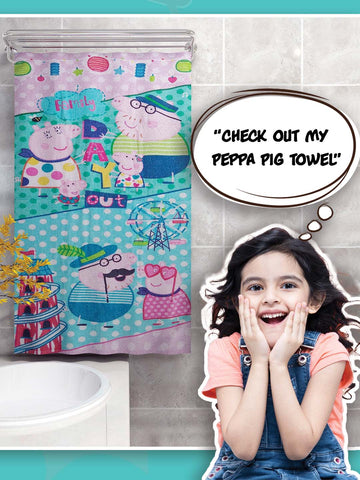 Peppa Pig Day out Kids Cotton Bath Towel 350 GSM 60x120 cm