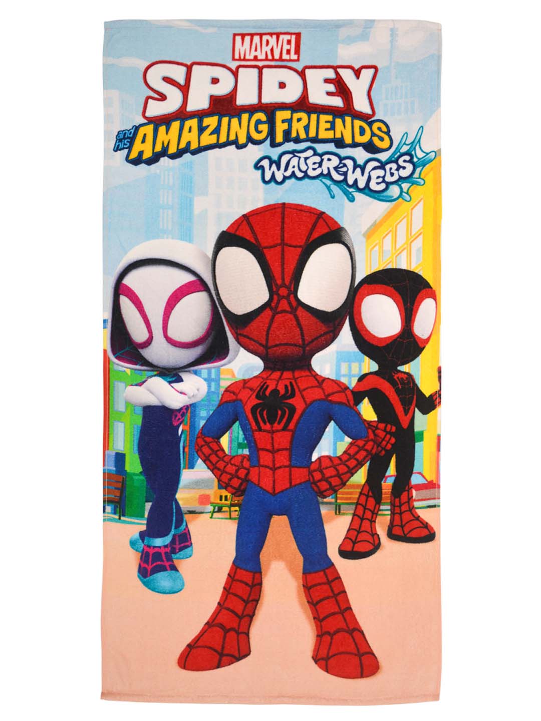 Pack of 2 Marvel Spiderman kids bath towels by Athom Living, crafted from high-quality, soft, and absorbent material, ideal for toddlers and young children after bath or swim.