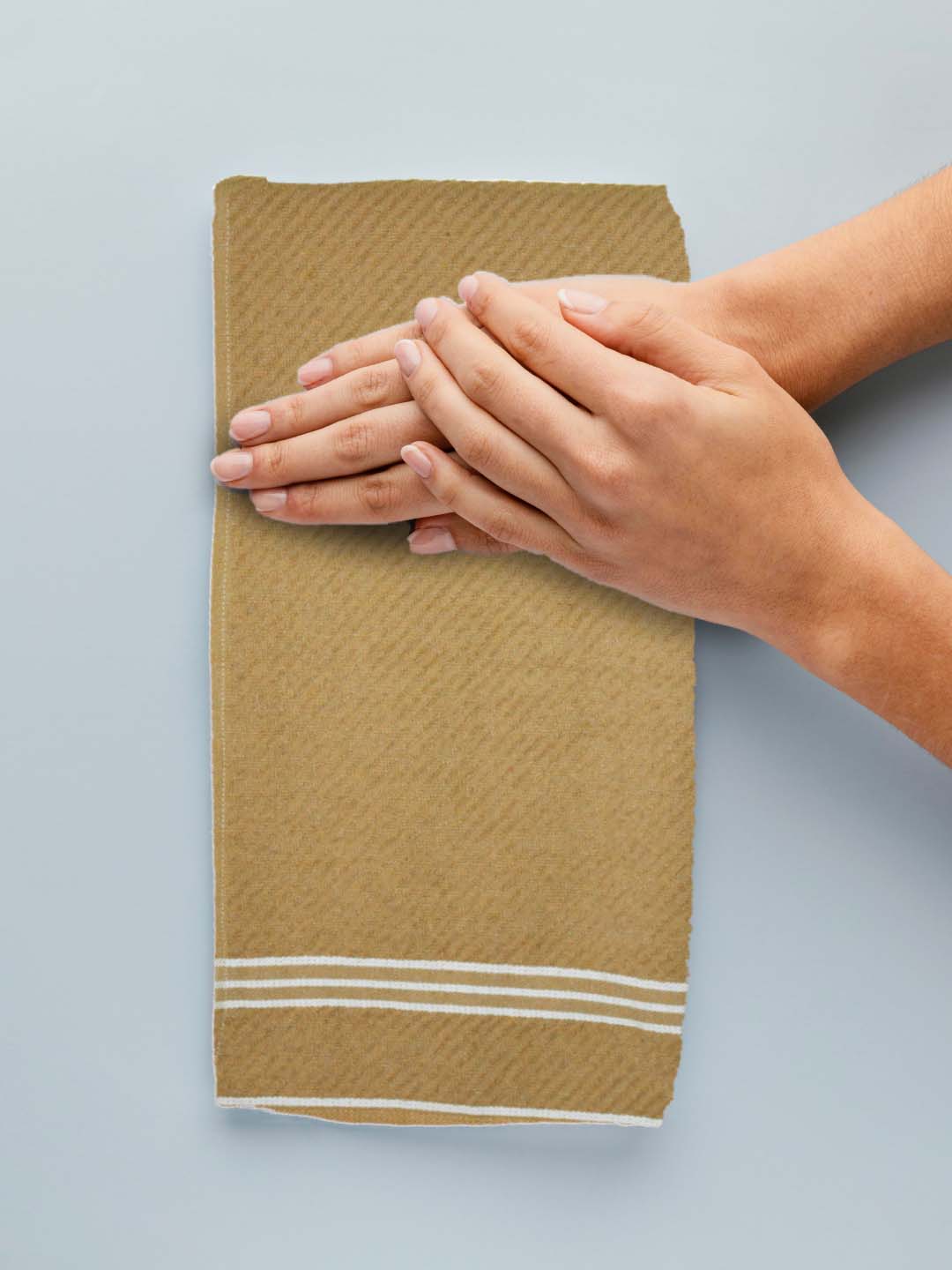 Pack of 4 Athom Living diagonal stripe terry towels, made with soft, skin-friendly fabric offering high absorbency and elegant bathroom décor upgrade.