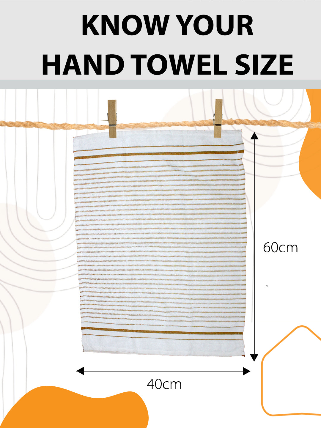 Pack of 6 soft cotton hand towels, white color