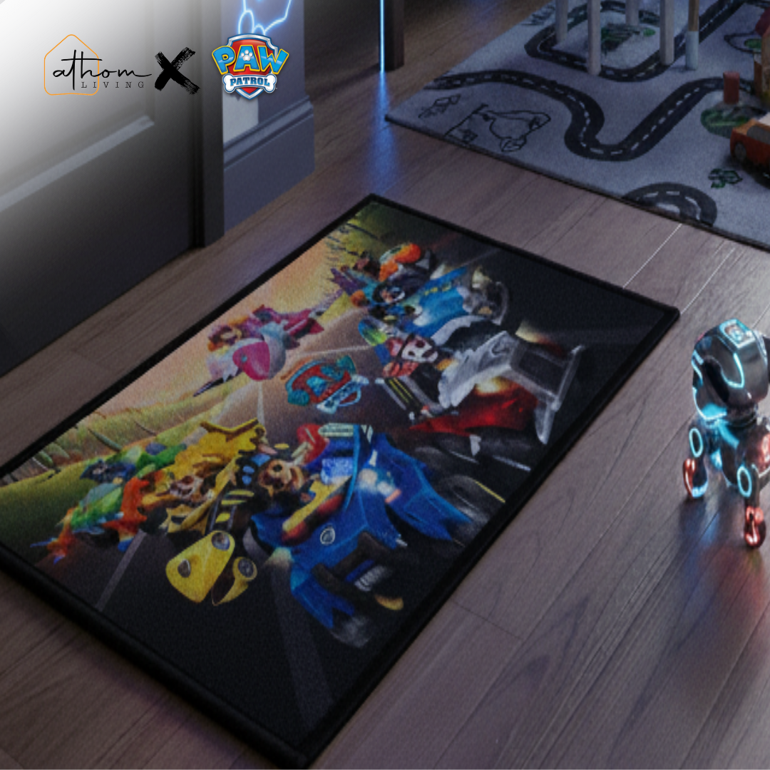Paw Patrol “Adventure Starts at Your Door!” themed Anti Skid kids Doormat by Athom Living, designed for safe footing, bright colors, and fun character appeal, perfect for adding charm to kids’ room entrances.