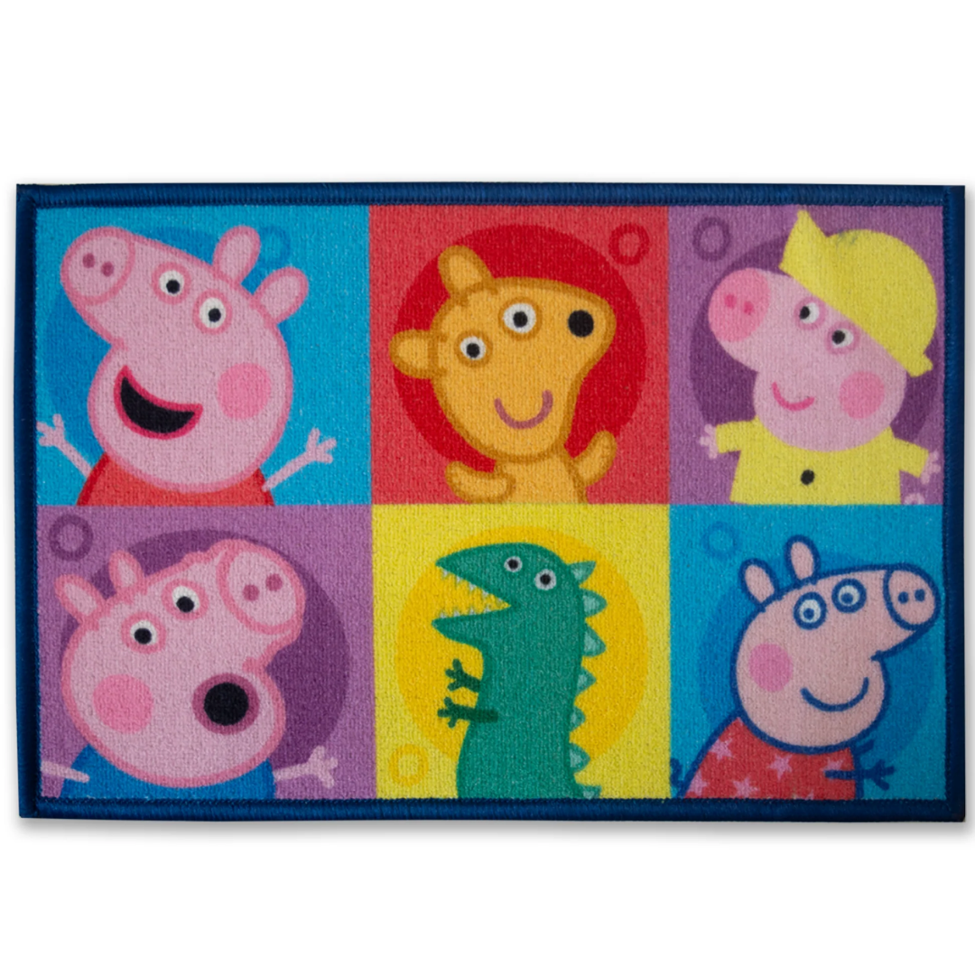 Peppa Pig anti-skid kids door mat by Athom Living brings fun and function together. Crafted with soft texture and strong grip, it’s ideal for keeping your child’s space clean and cheerful.