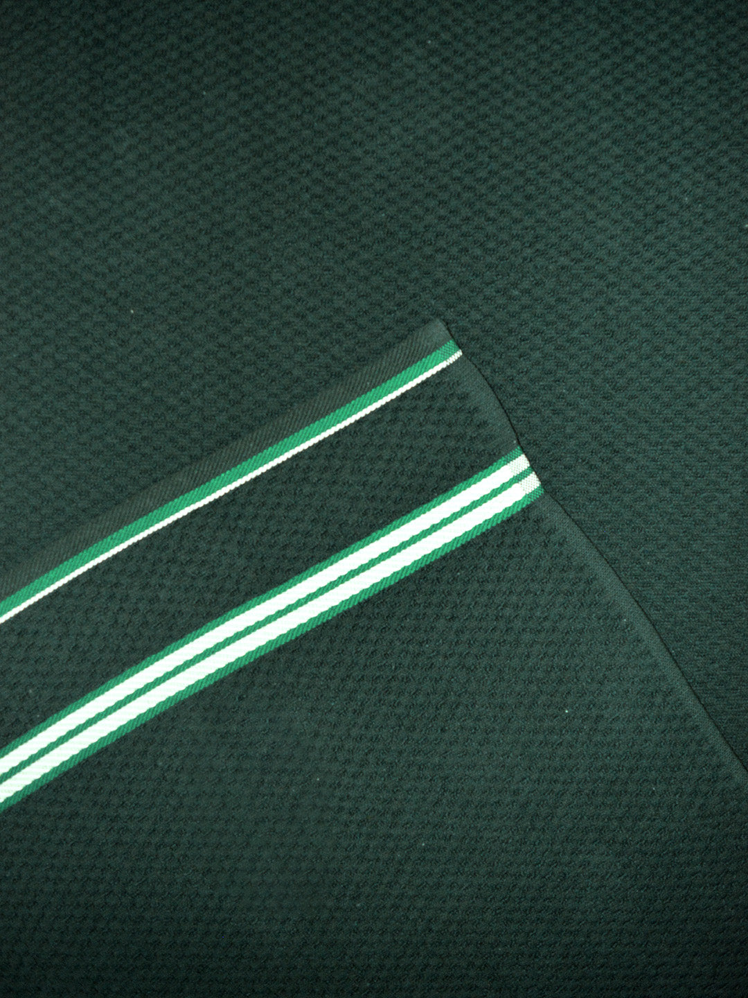 Popcorn textured cotton bath towels dark green 