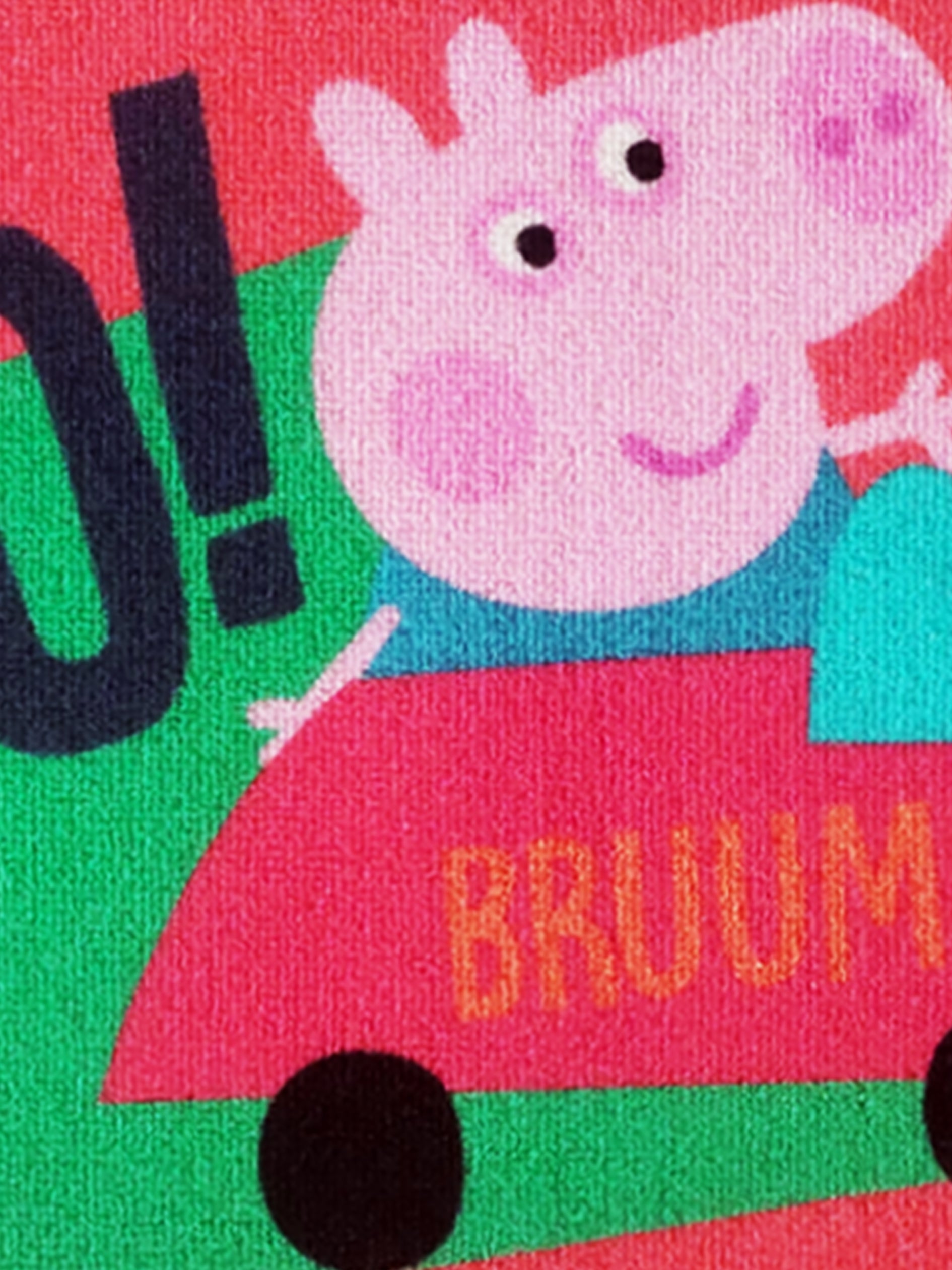 Premium Athom Living Peppa Pig kids doormat, multicolor, crafted in durable nylon, latex backing with anti-skid, 37x57 cm, single pack.