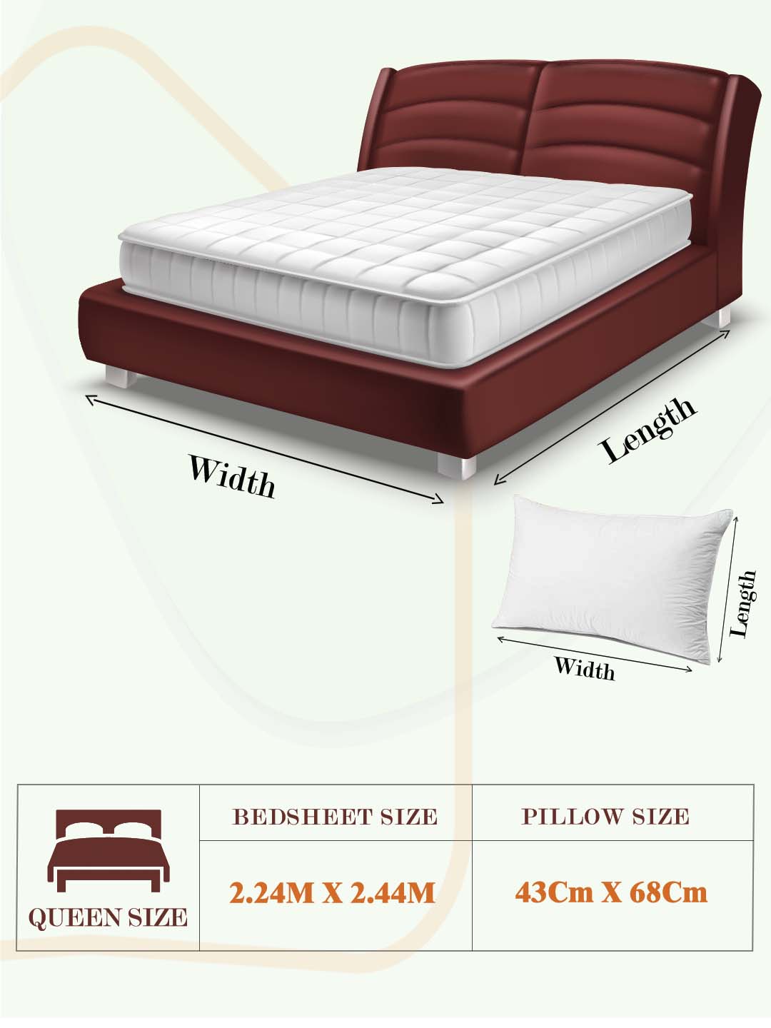 Premium Bloom double bedsheet in soothing cream and brown arrow stripe design by Athom Living, complete with two pillows, delivering a high-quality bedsheet perfect for modern home décor.