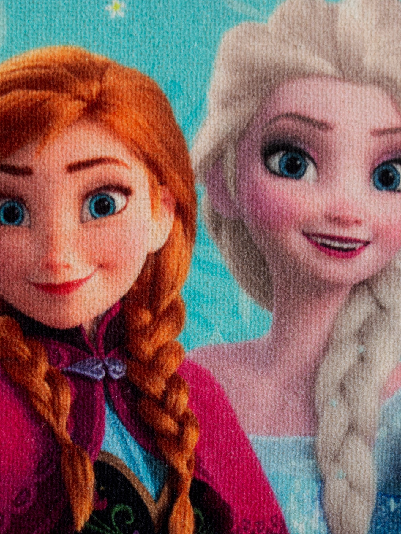 Premium Disney Frozen Anna & Elsa themed kids multicolor nylon doormat set, anti-skid, durable, soft, Athom Living pack of 2 for stylish home décor.