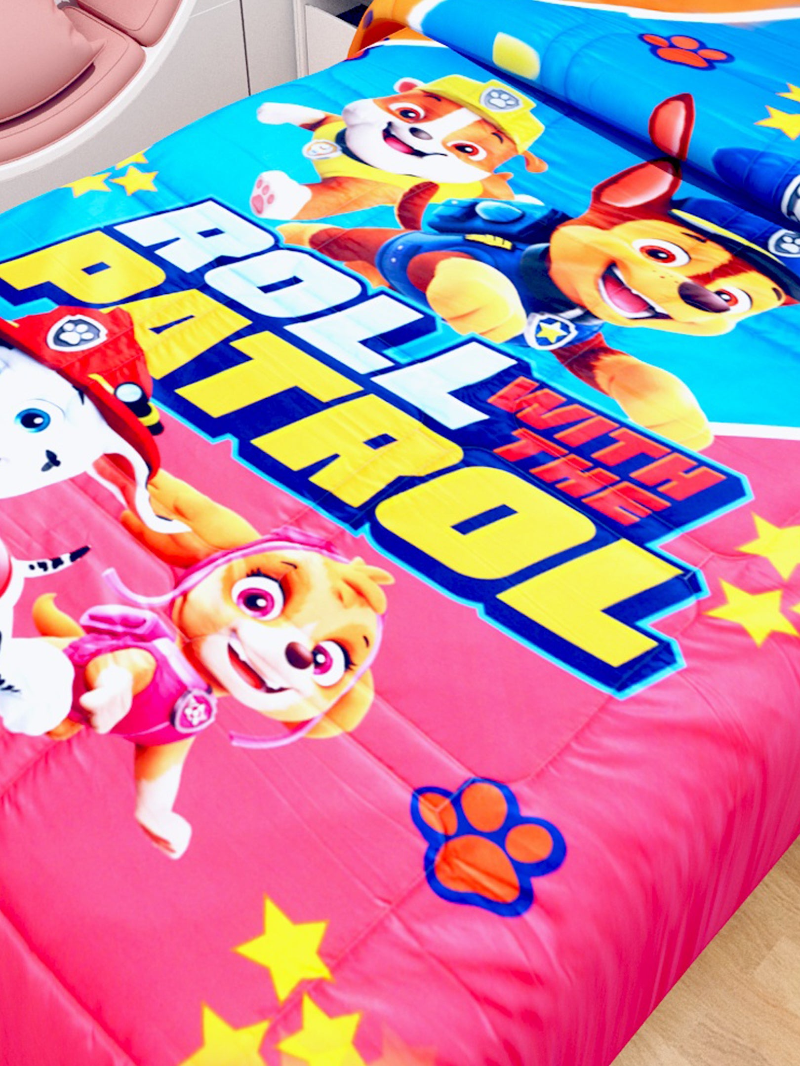Premium Paw Patrol kids comforter by Athom Living – Breathable, all-weather, single size comforter for kids’ cozy and happy sleep time.