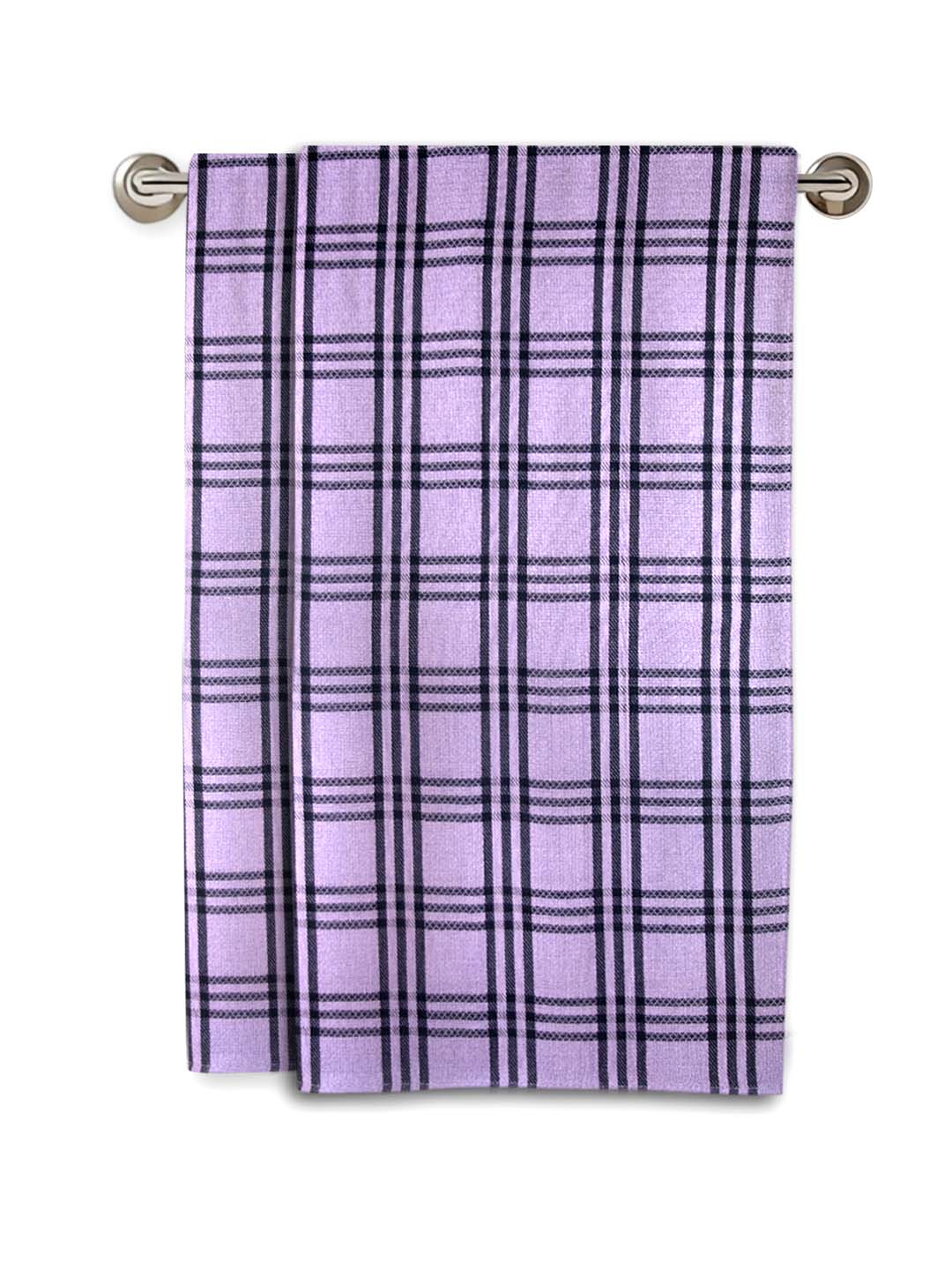 Premium lavender cotton waffle bath towels duo set