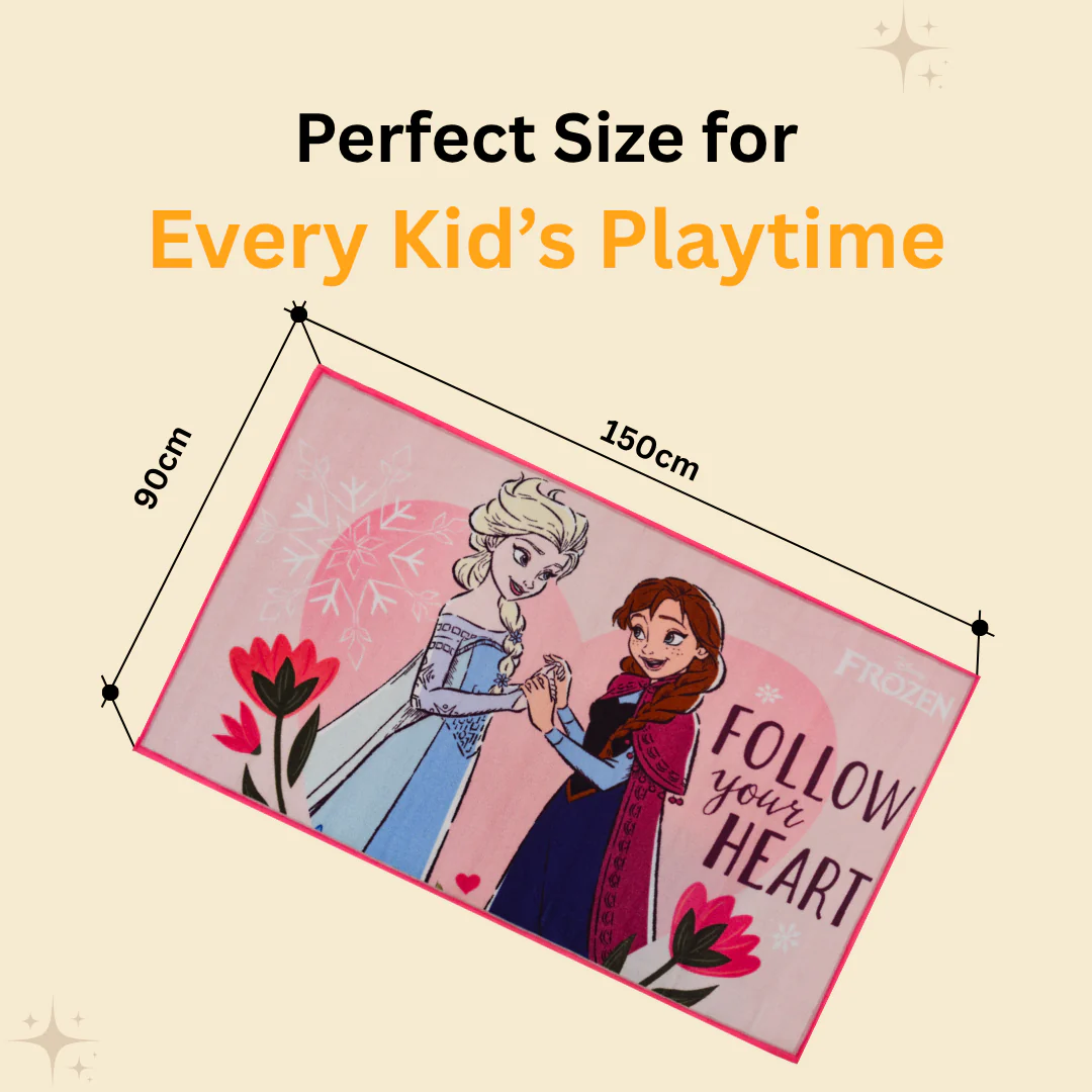Premium quality kids bath towel and kids carpet set by Athom Living, featuring Disney Frozen designs to brighten your child’s bathroom and bedroom space.