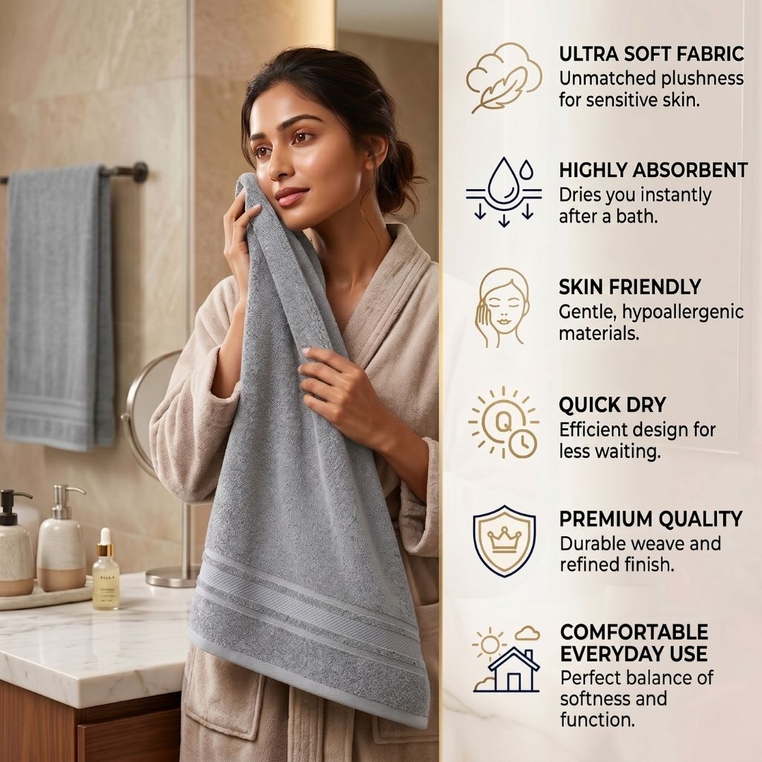 Textured cotton towel duo
