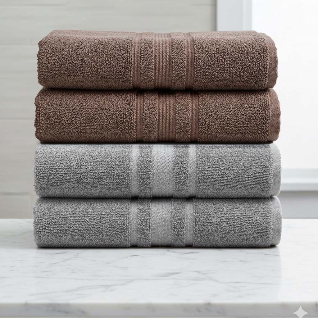 Four soft cotton towels