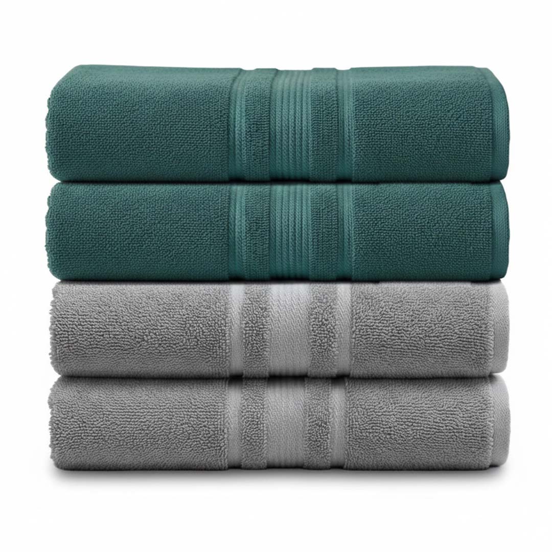 Soft absorbent towel set