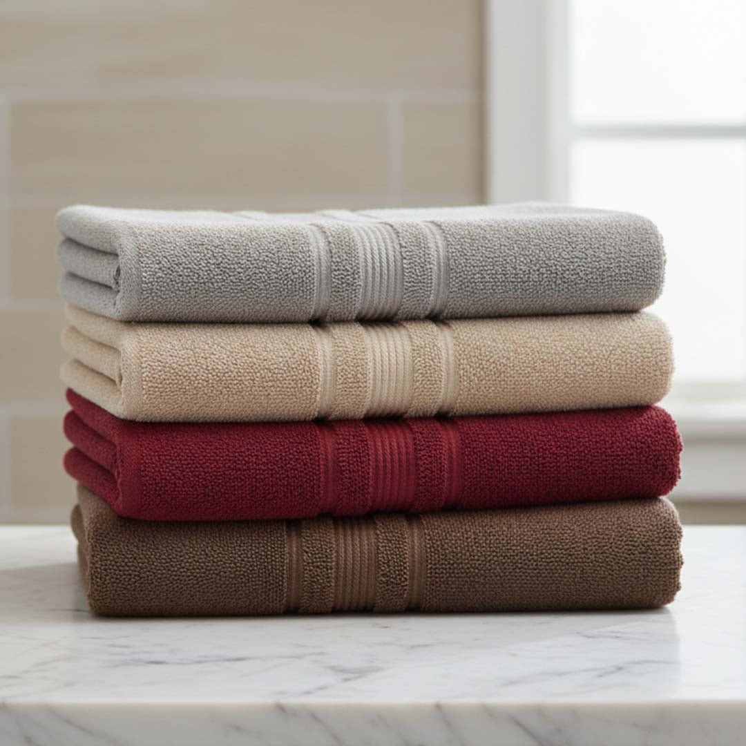 Four soft cotton towels