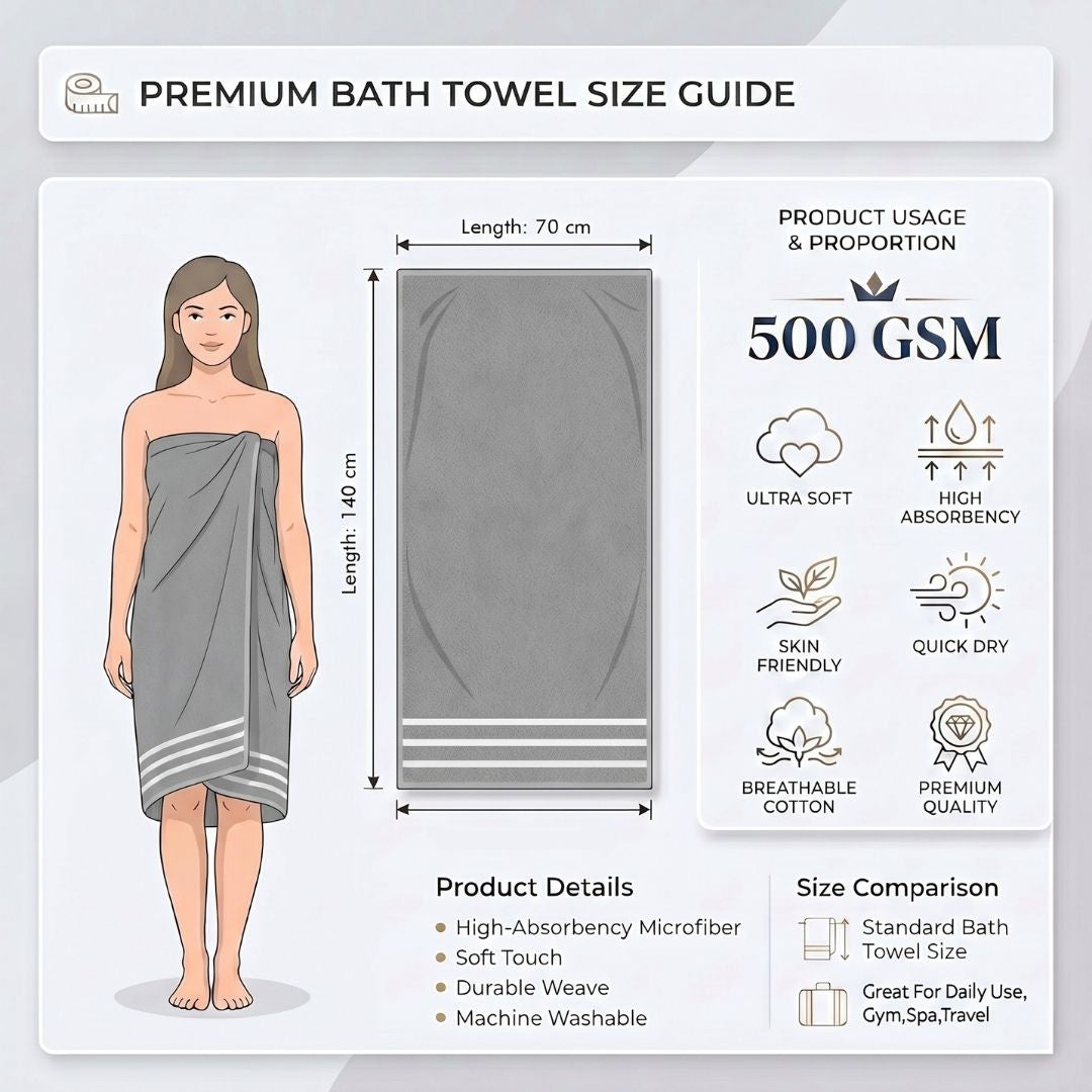 Set of two bath towels