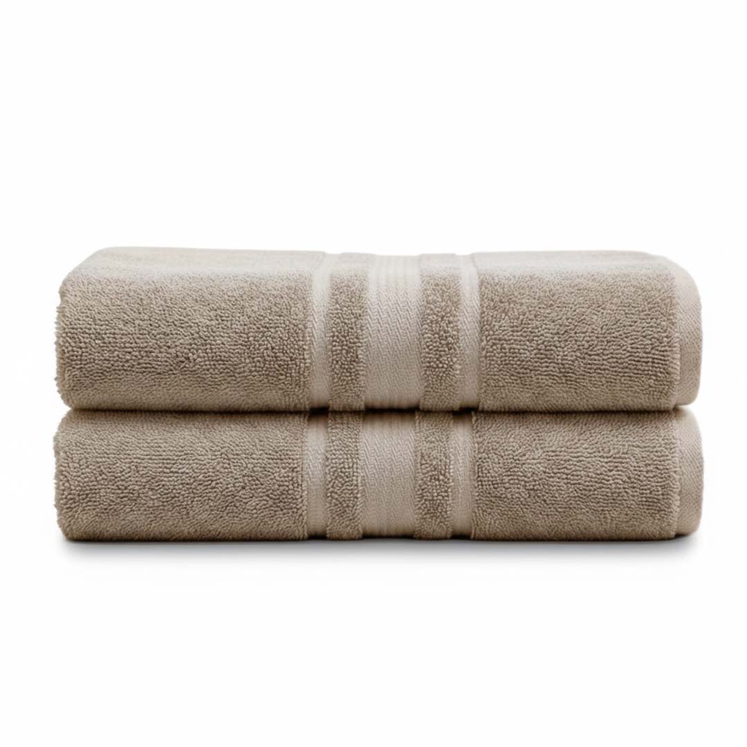 Two cotton bath towels