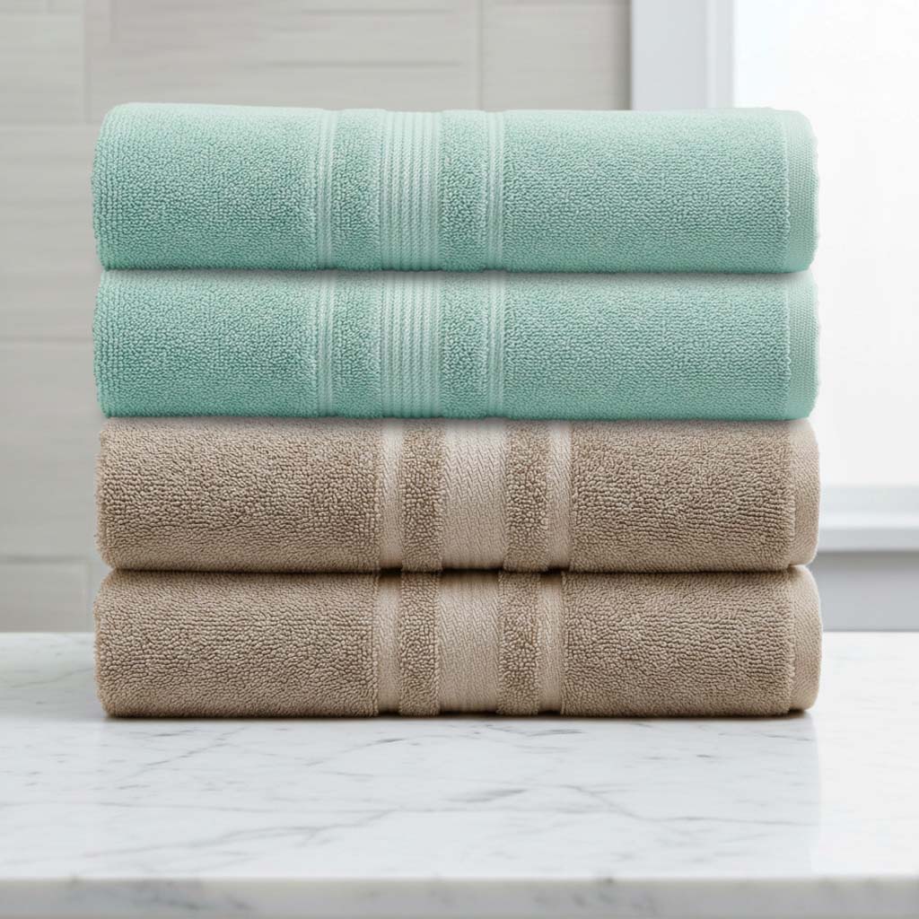 Absorbent cotton bath towel set
