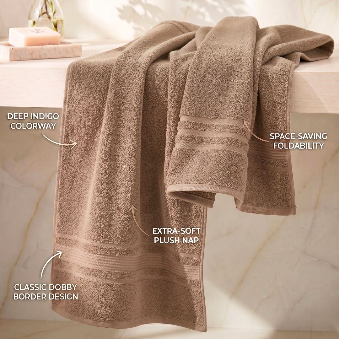 Twin textured bath towels