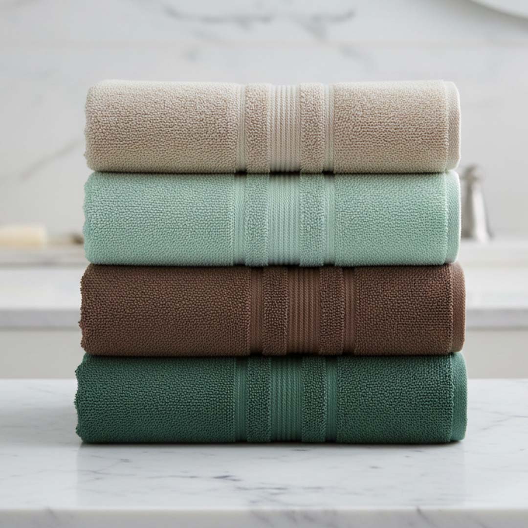 Soft absorbent bath towel pack