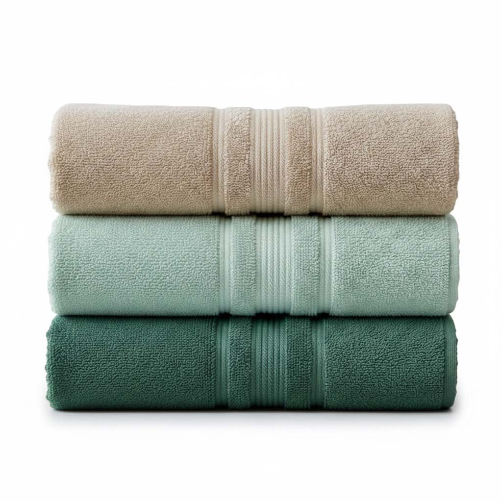 Three cotton bath towels 