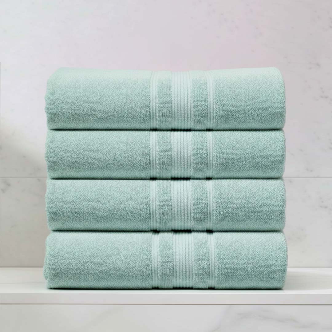 Elegant textured bath towels