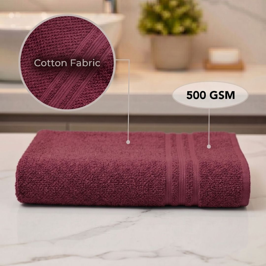 Matching textured bath towels 