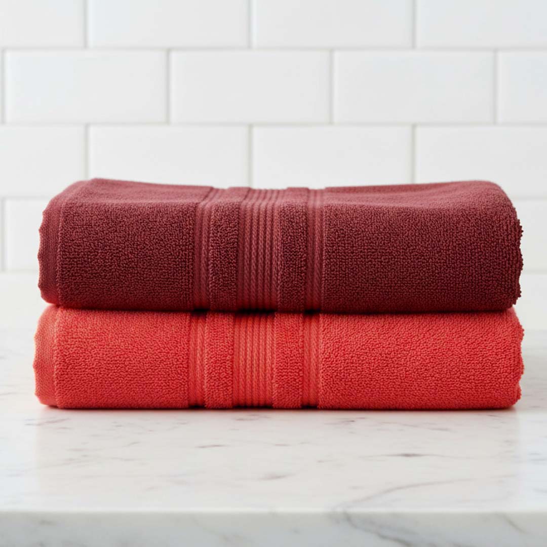 Soft bath towel pair 