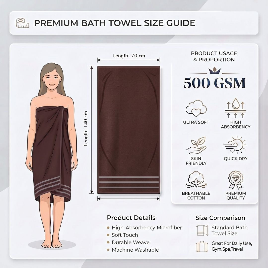 Thick cotton bath towel