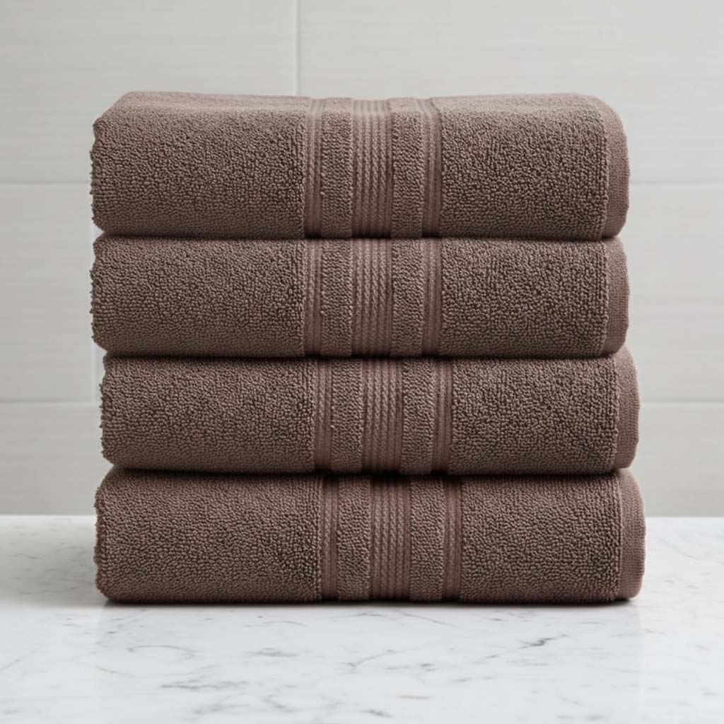 Textured cotton bath towel set