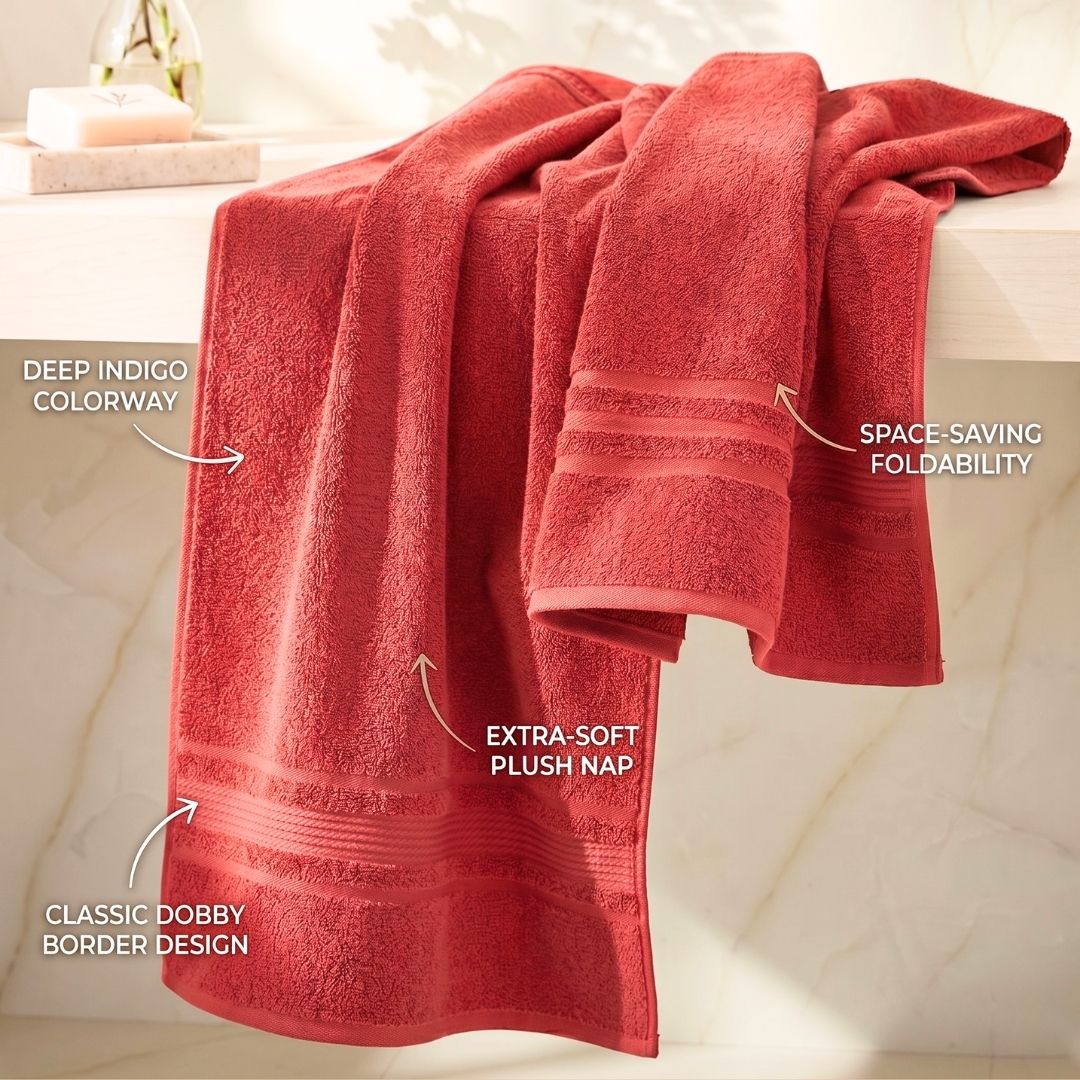 Soft bath towel pair 