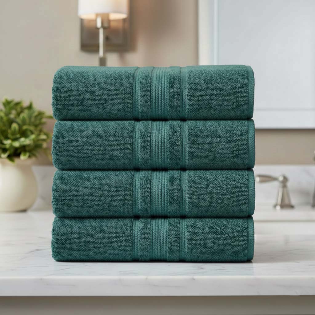 Pack of four textured towels
