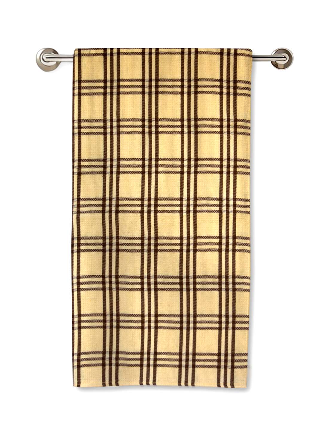 Soft absorbent yellow cotton bath towel