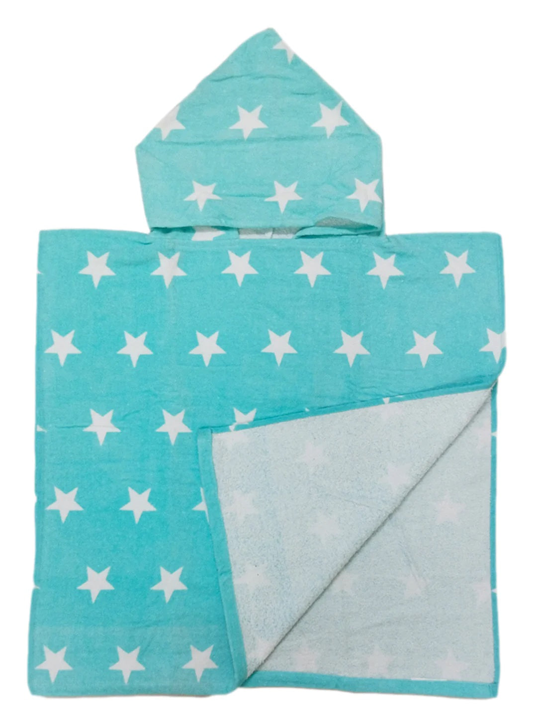 Soft and absorbent Kids Hooded Poncho Towels by Athom Living in a Super Star design, tailored for children with a 60x120 cm size, ensuring comfort, warmth, and playful style after swimming or bathing.