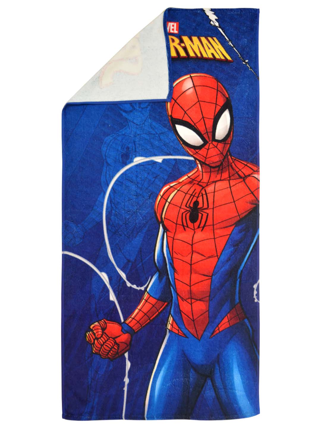 Soft and absorbent Marvel Spiderman themed bath towel for kids, featuring a colorful superhero print. Athom Living’s 350 GSM cotton bath towel pack of 2 in 60x120cm is ideal for boys and girls.