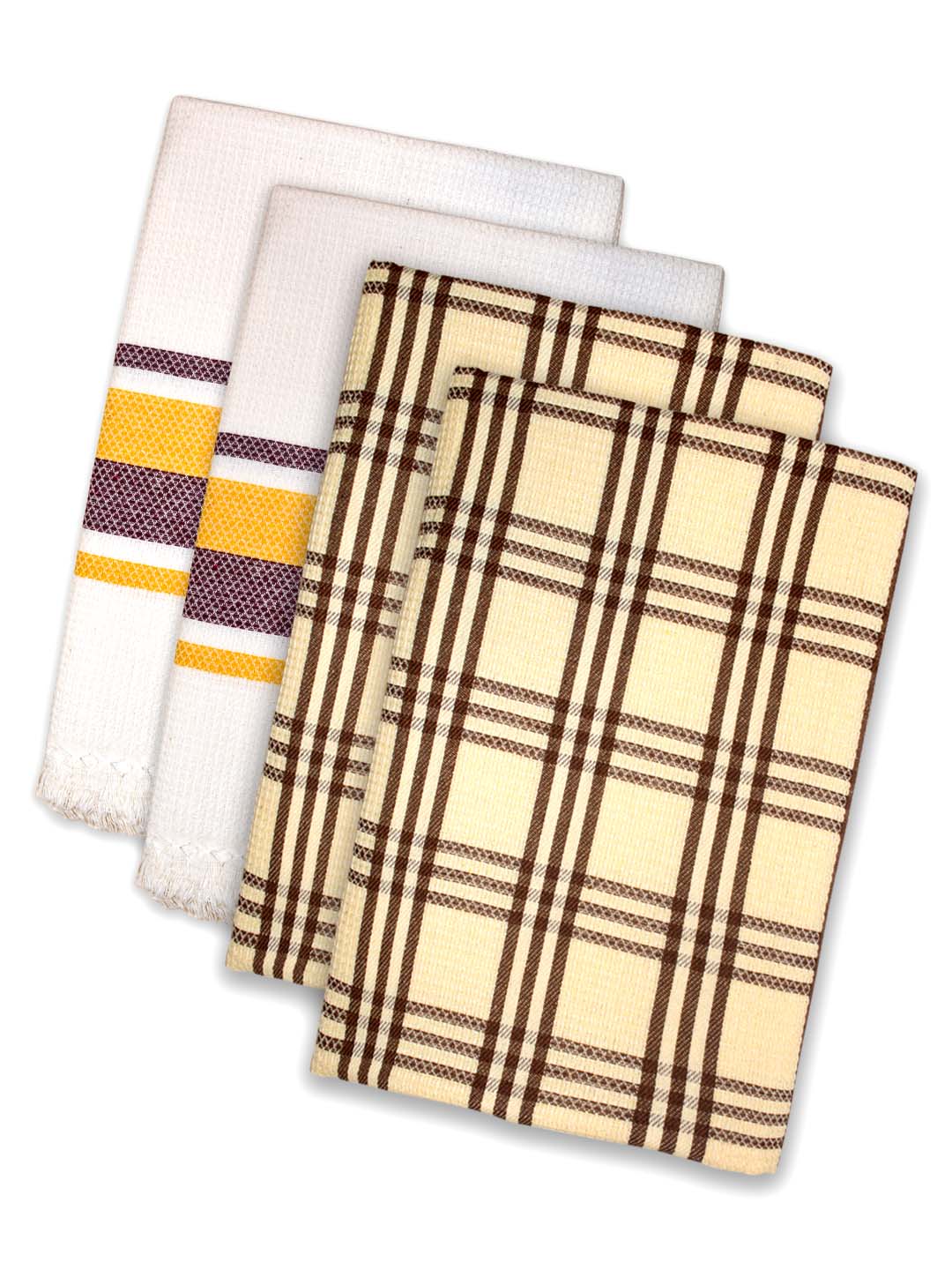 Soft cotton white waffled bath towel pack of four!