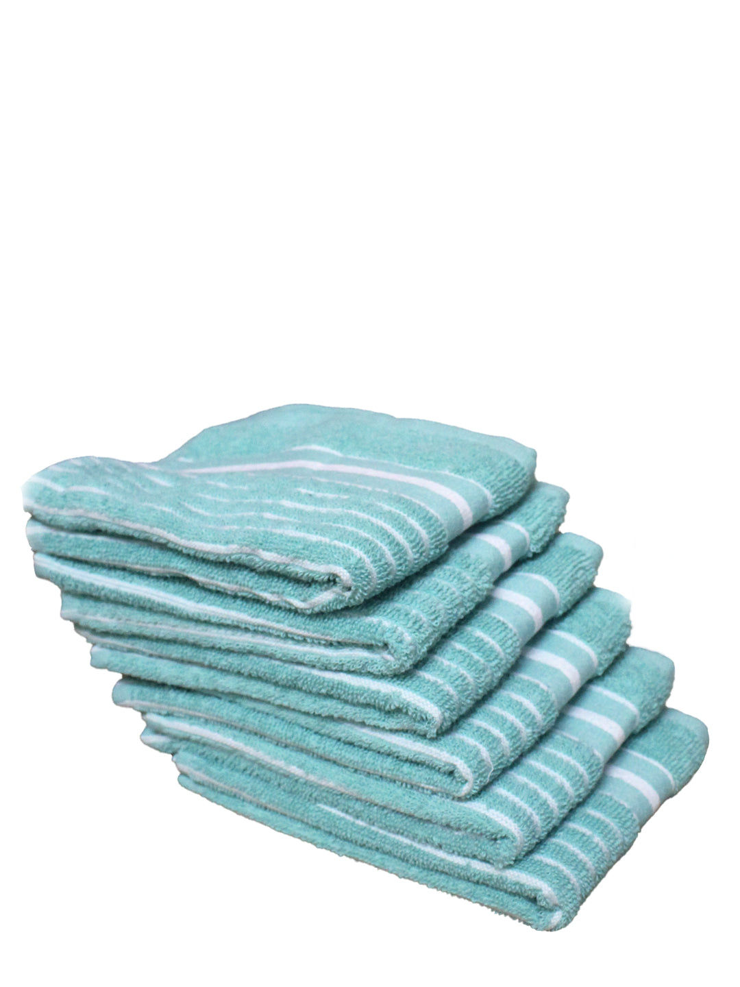 Soft light blue cotton hand towels set of 6