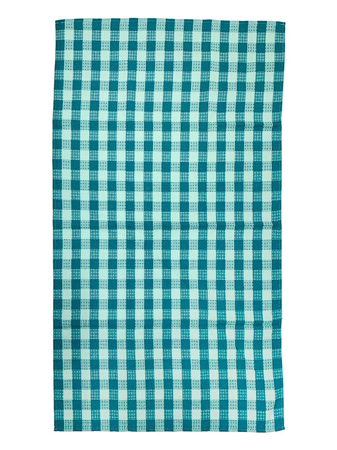 Soft premium green checkers cotton bath towel set!