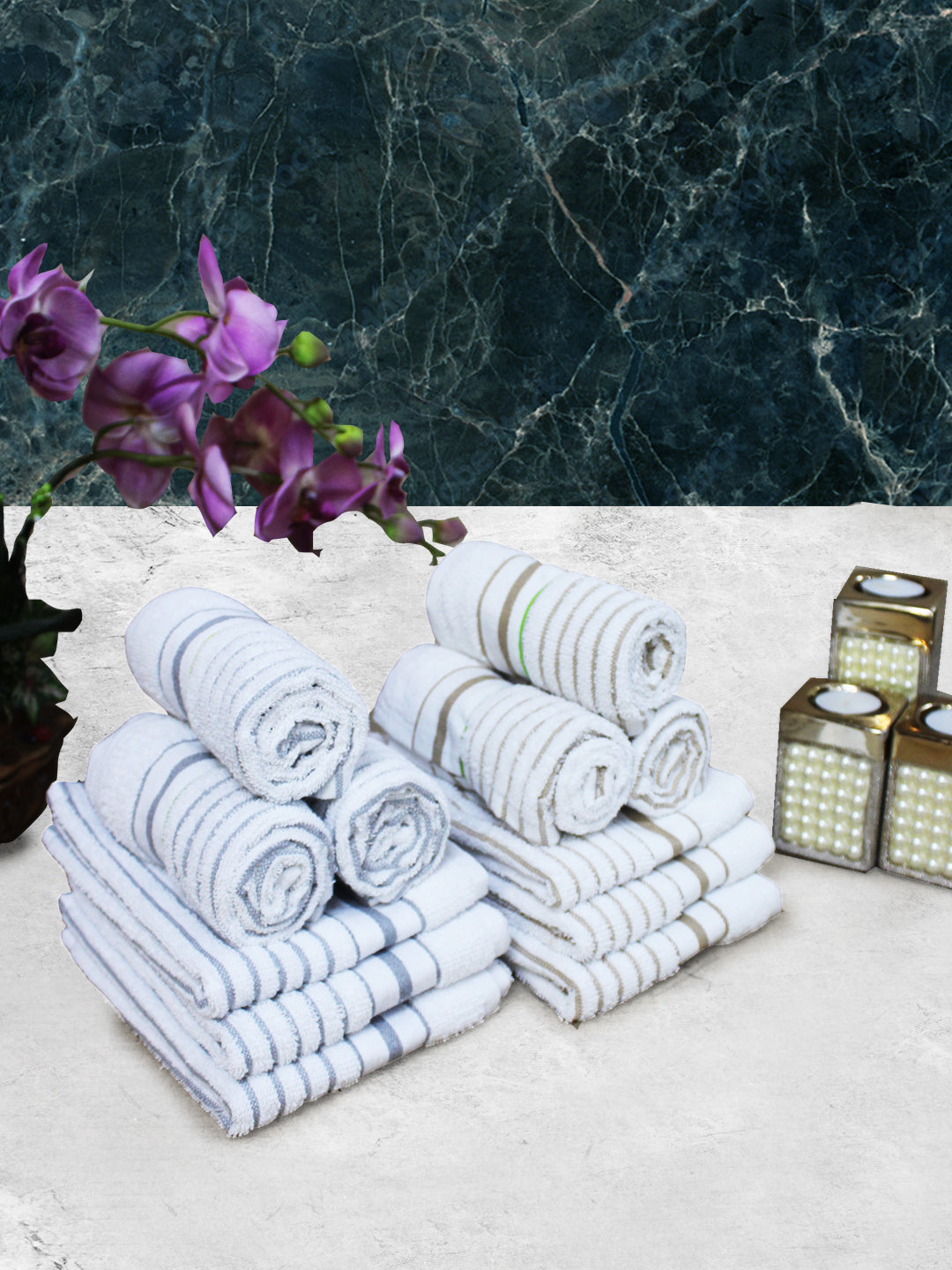 Soft white cotton hand towel pack of 12