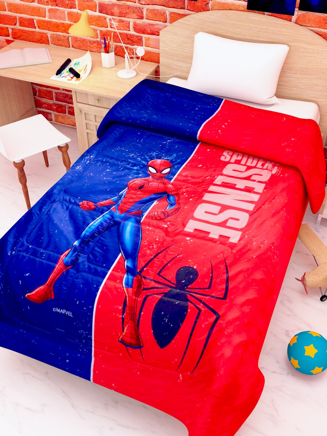 Spider Sense Marvel Spiderman Kids Comforter – Single Bed – Ultra Soft and Durable | Perfect Cozy Bedding for Kids Bedroom by Athom Living