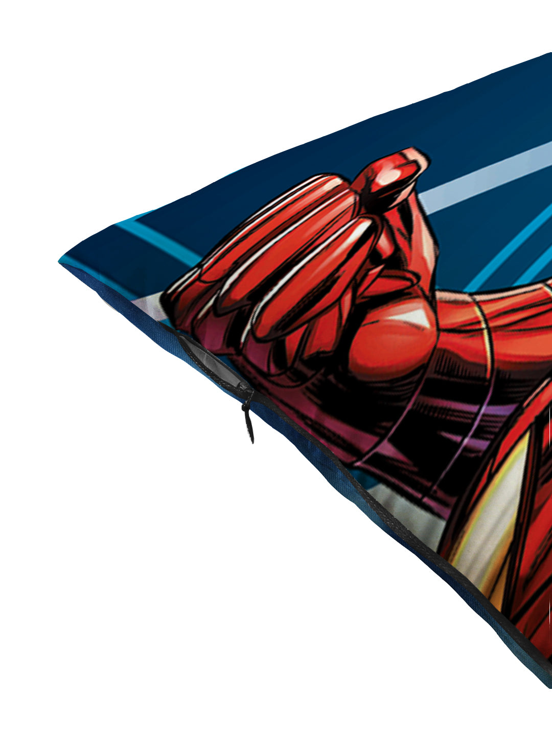 Superhero-inspired Marvel Avengers Iron Man Kids Filled Cushion with Cover by Athom Living, offering soft support, colorful character print, and an eye-catching accent for kids beds, chairs, and play areas.