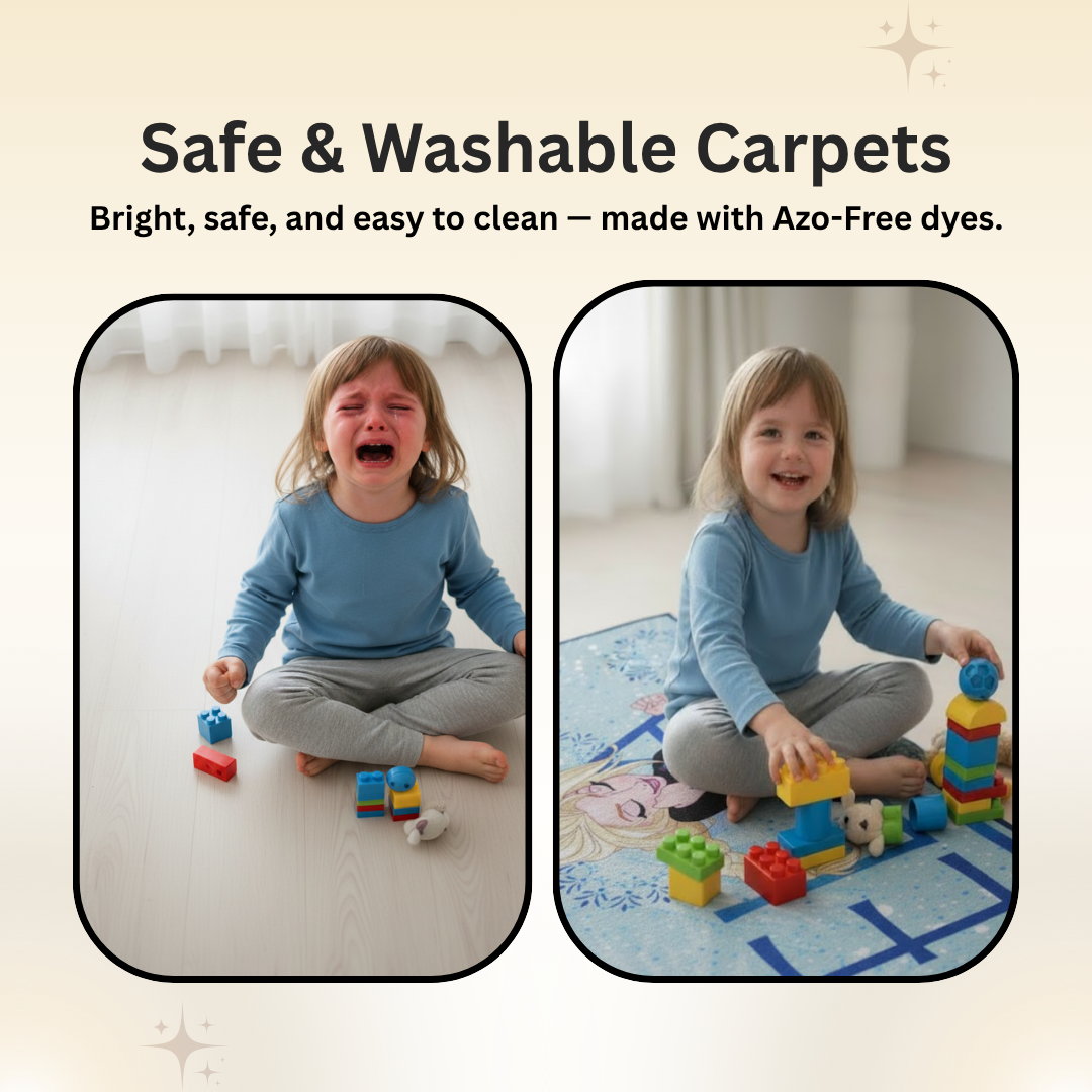 The Disney Frozen Elsa Blue runner carpet by Athom Living is perfect for kids’ rooms. Crafted in 60x140 cm, this stylish runner carpet blends comfort, durability, and enchanting Frozen charm.