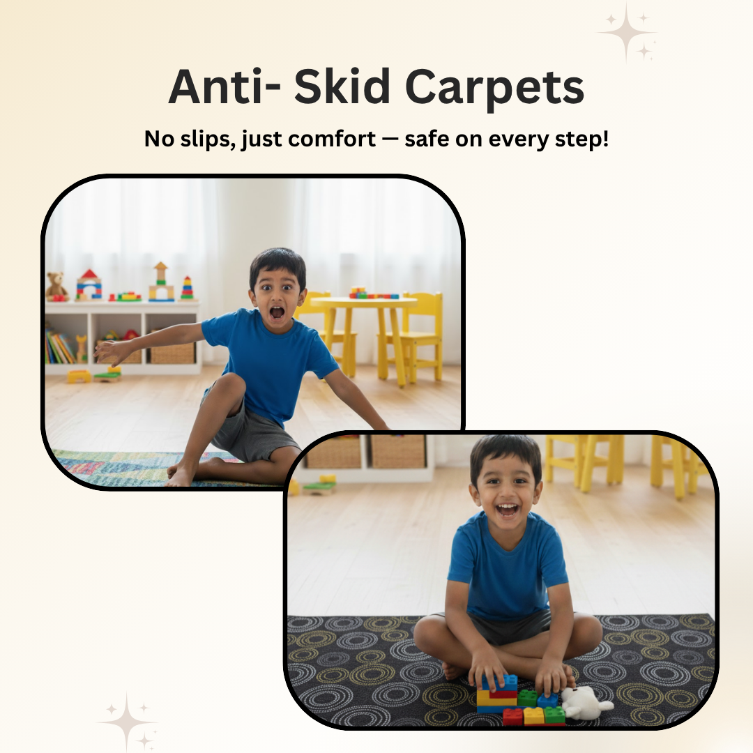 Transform your child’s space with this Disney themed runner carpet by Athom Living, combining high-quality fabric, elegant prints and anti-skid safety to create a magical, cozy and stylish room environment easily.