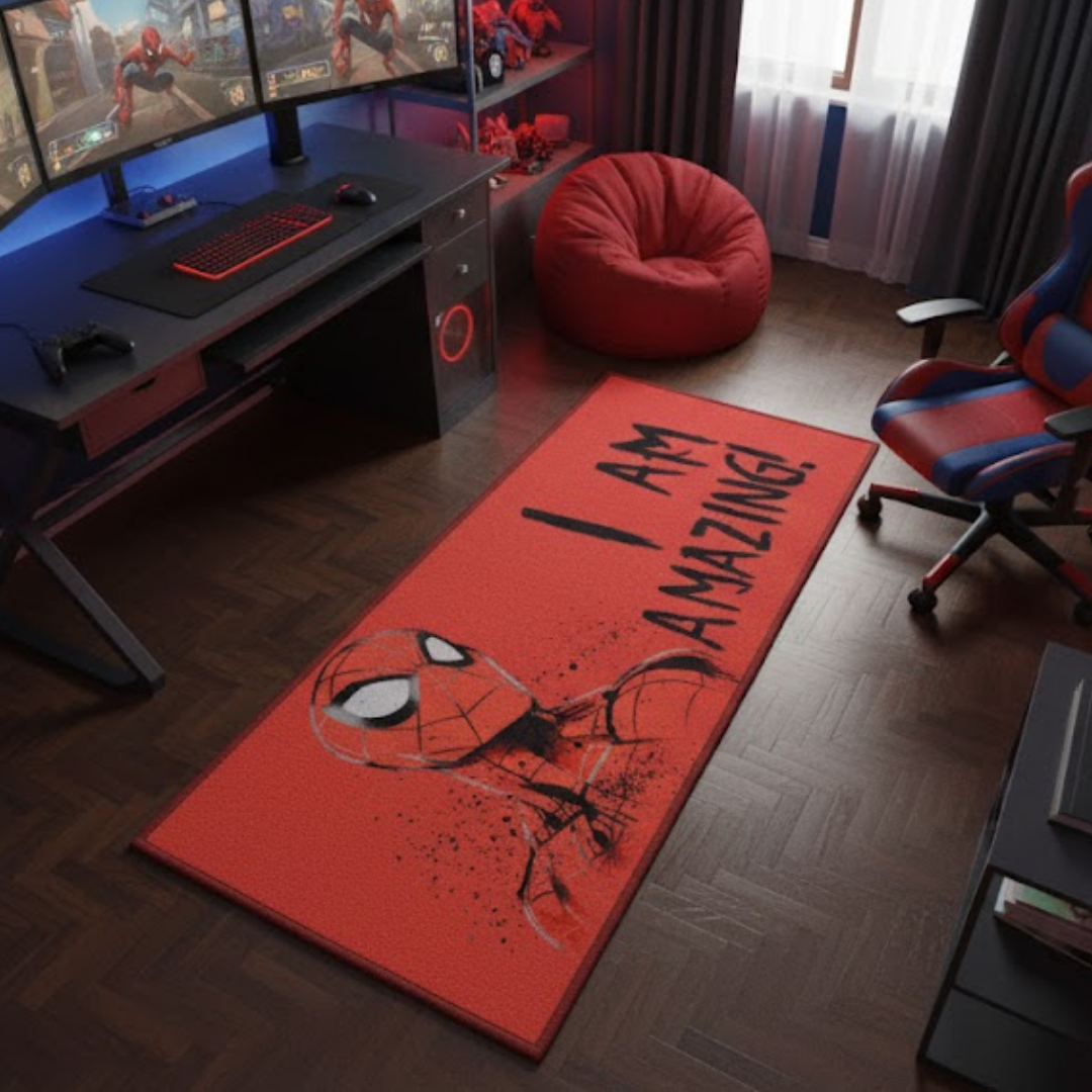 Transform your kid’s play area with the vibrant Spiderman (Red) Themed runner carpet by Athom Living. This 60x140 cm floor piece adds color, comfort, and fun to every superhero fan’s space.