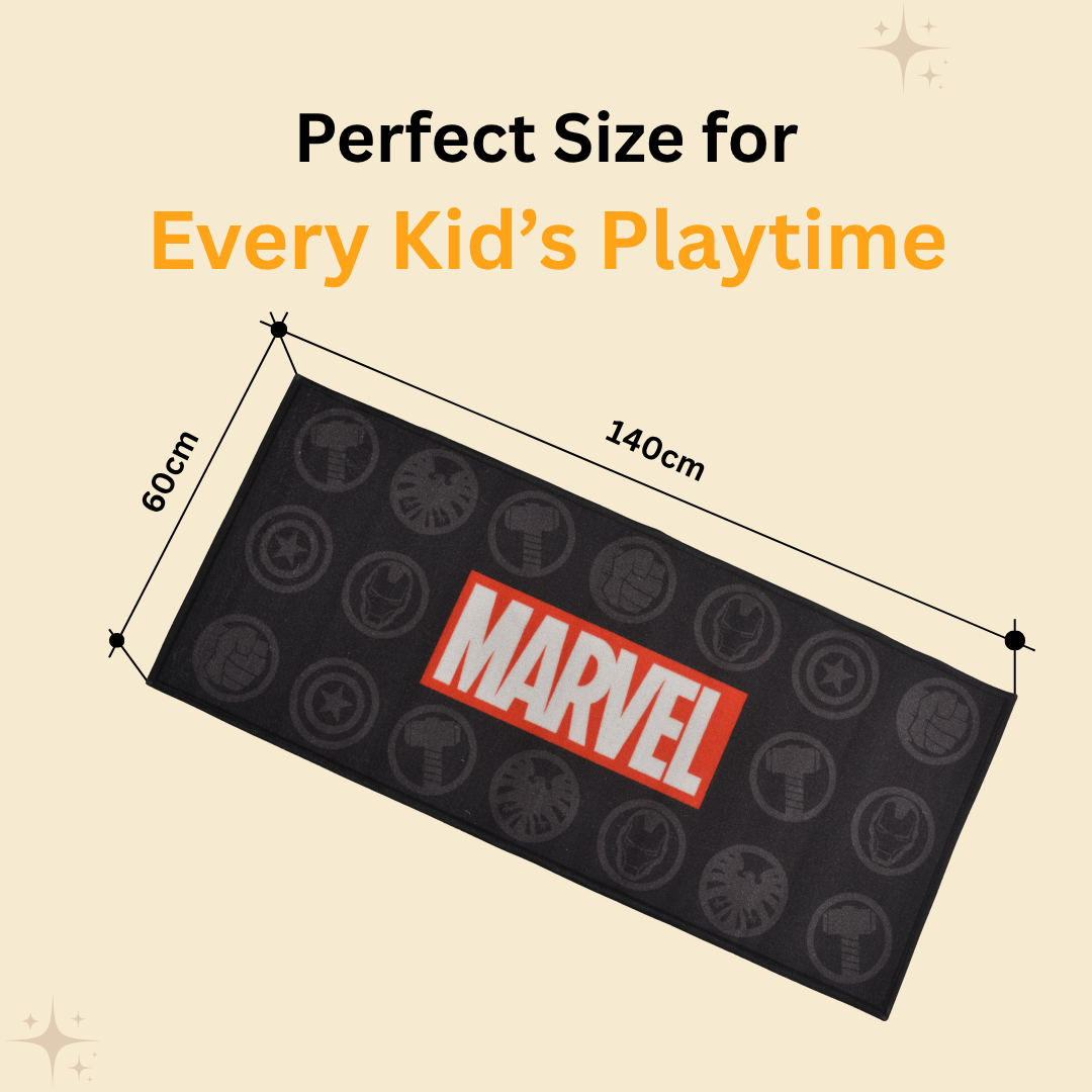 Upgrade your child’s room décor with the Marvel Avengers runner carpet by Athom Living. The 60x140 cm runner carpet features vibrant superhero graphics and a plush surface for cozy playtime moments.