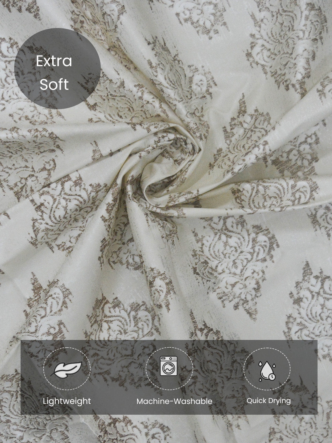 Upgrade your interiors with Vogue Soft Light Brown Collection Solid Window Elegant Drapes Curtain, set of 2, combining premium fabric, sophisticated color, and luxurious design for stylish homes.