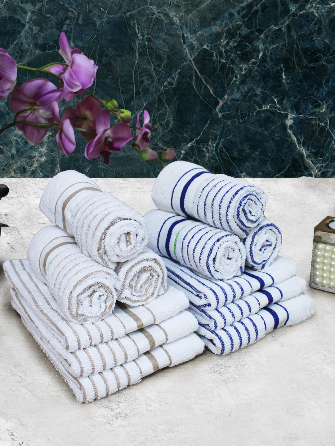 White cotton hand towels pack of 12 