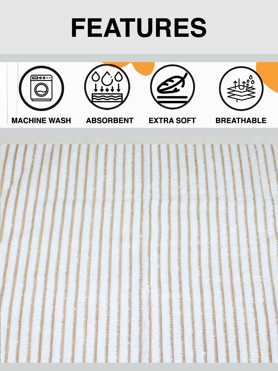 White cotton hand towels pack of 6, soft and absorbent