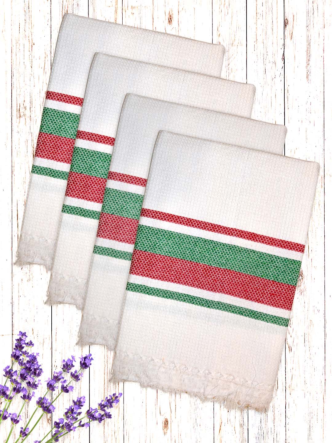 White waffled cotton bath towel pack of 4