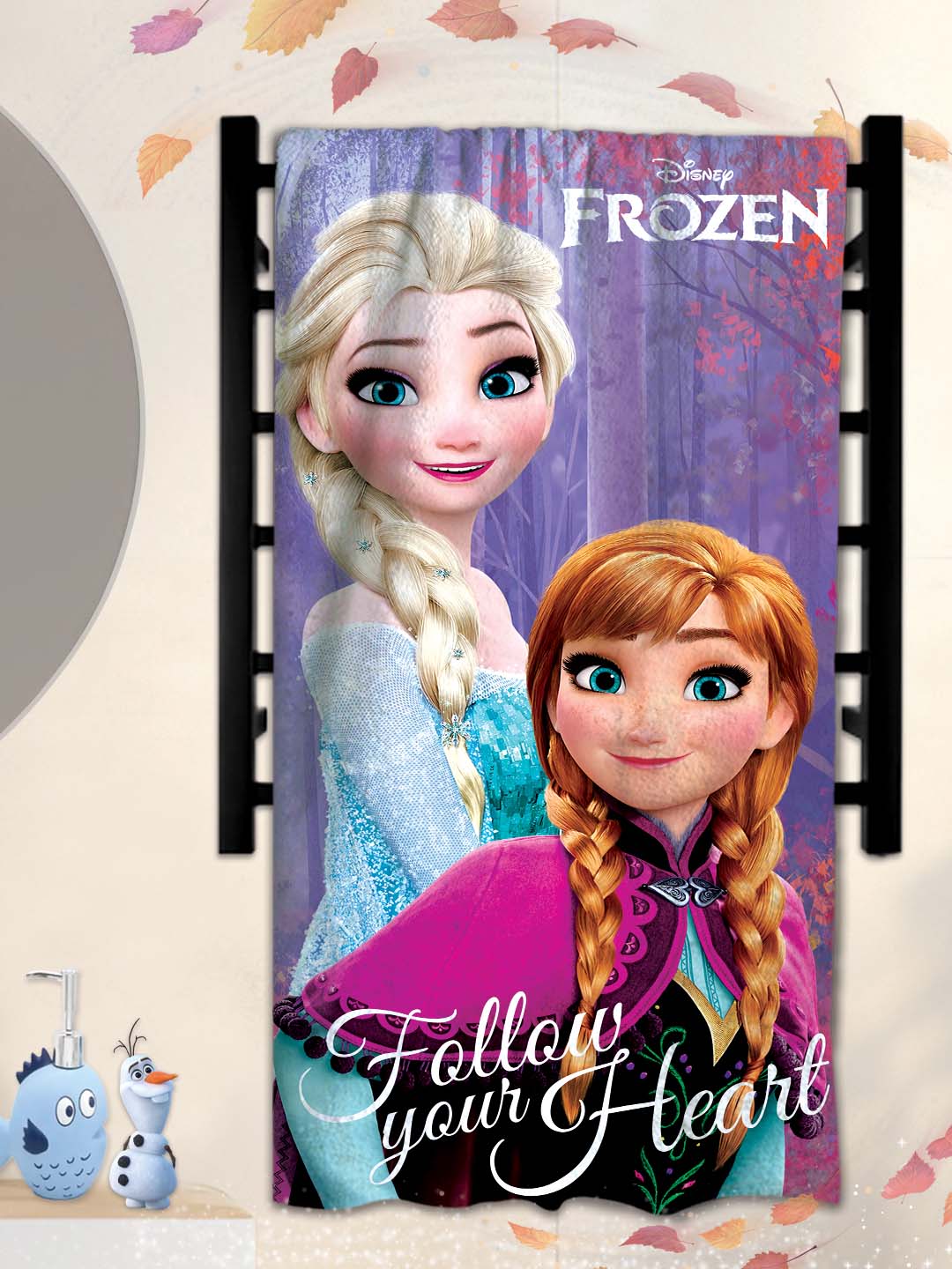 Wrap your child in comfort with this Athom Living Disney Frozen kids bath towel, super-soft, durable, and fun, featuring favorite characters for bath time enjoyment and play.